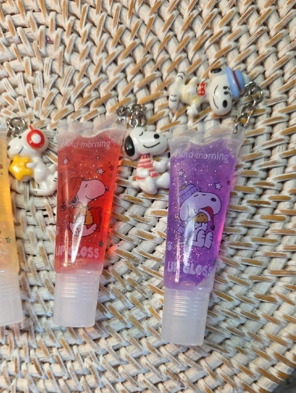 5 For 25 Snoopy Lip Gloss Set – Pink, Yellow, Red, Purple, Blue